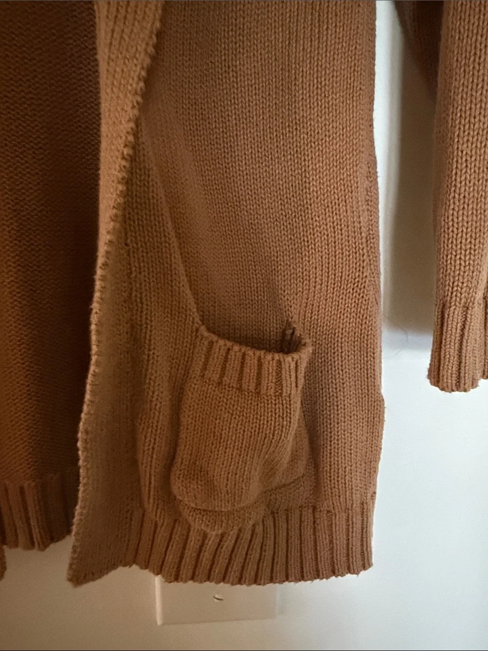 Old Navy Camel Open-Front Knit Cardigan with Pockets